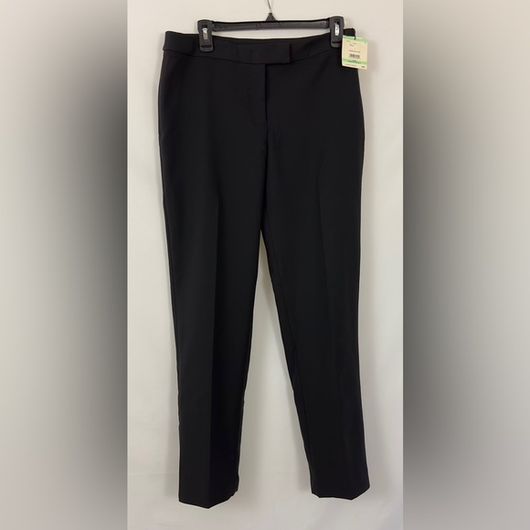Anne Klein Women's Black Straight Leg Tailored Dress Pant Flat Front Siz… - Picture 6 of 12